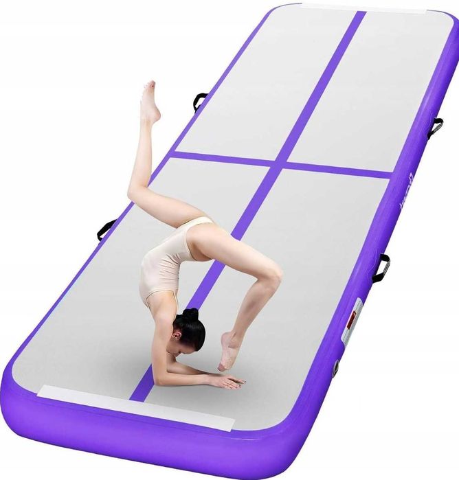 Materac gimnastyczny Fbsport fioletowy 300 cm x 100 cm x 20cm