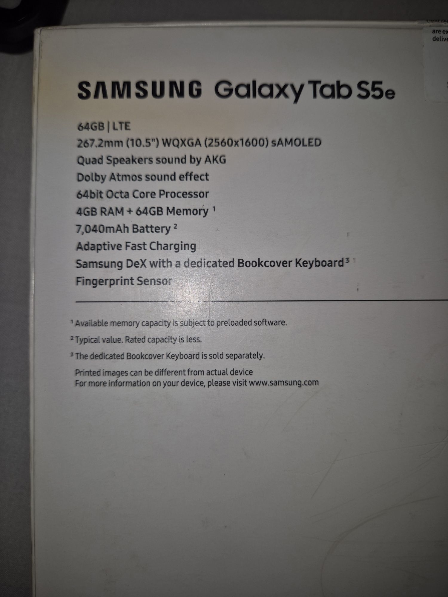 Samsung Galaxy tab s5e Wifi + LTE