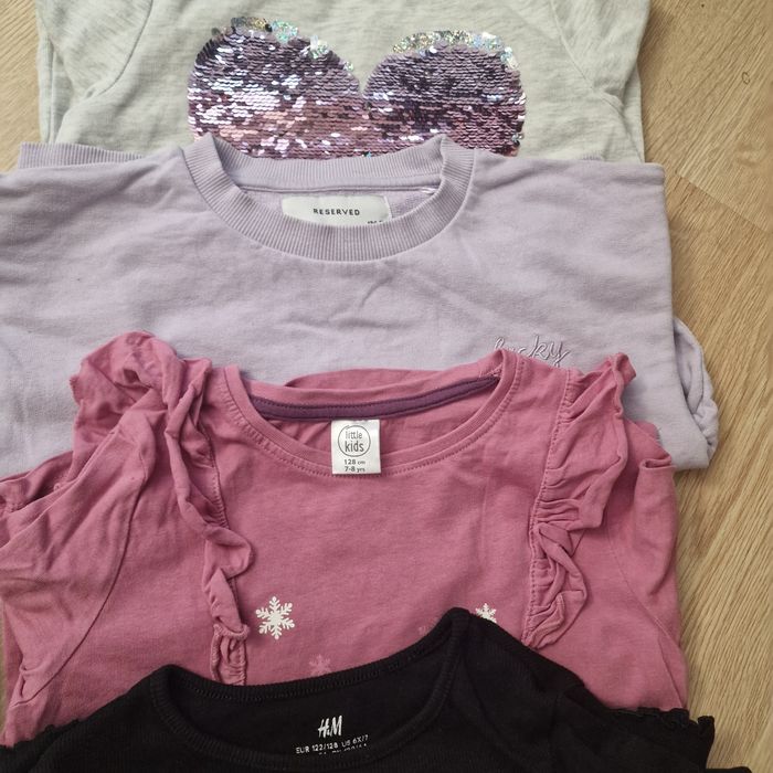 H&m zestaw ubran bluzy leginsy 128 paka