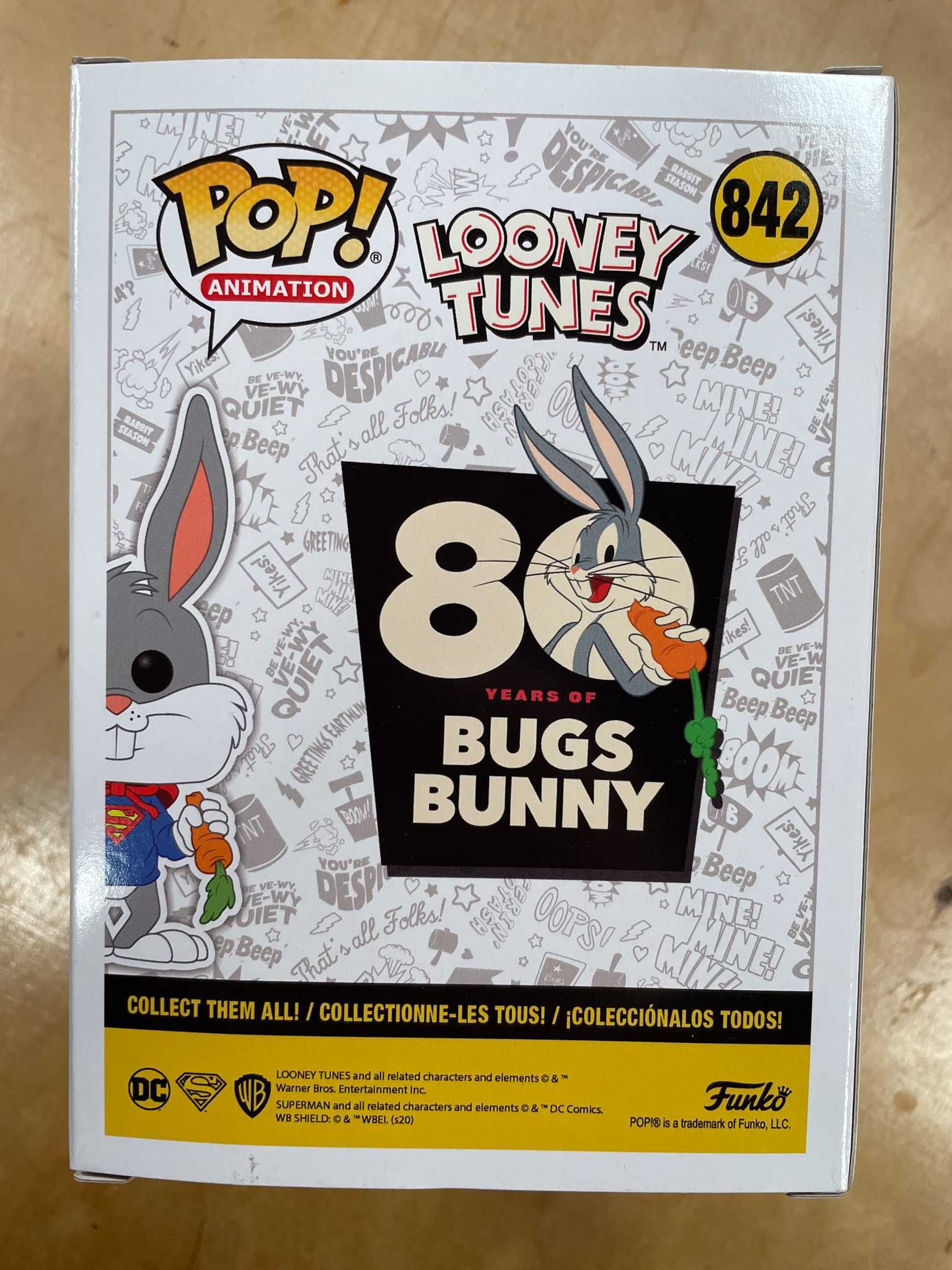 Funko pop Bugs Bunny as superman 842 Looney Tunes