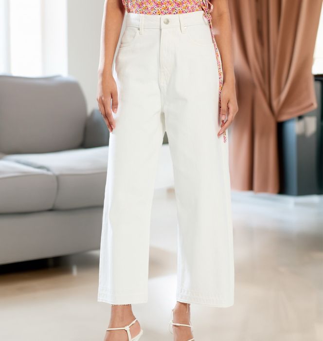 Білі джинси кюлоти sinsay 32 джинсы