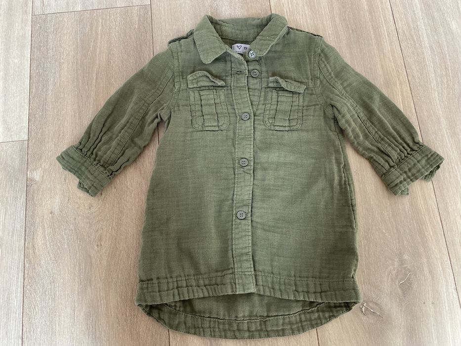 Tunika koszula khaki next 9/12 mc