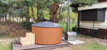 Balia ogrodowa całoroczna 2m, piec zewnętrzny, hot tub, wanna ogrodowa