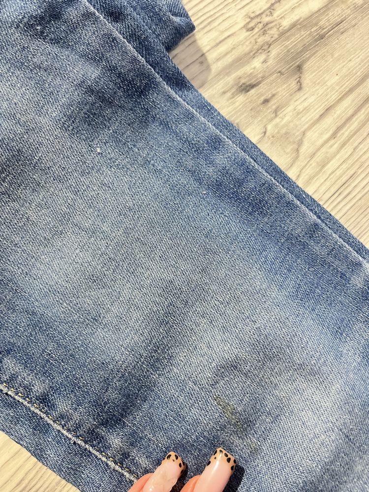 levi’s mile high rise skinny W25 XS niebieskie jeansy z wysokim stanem