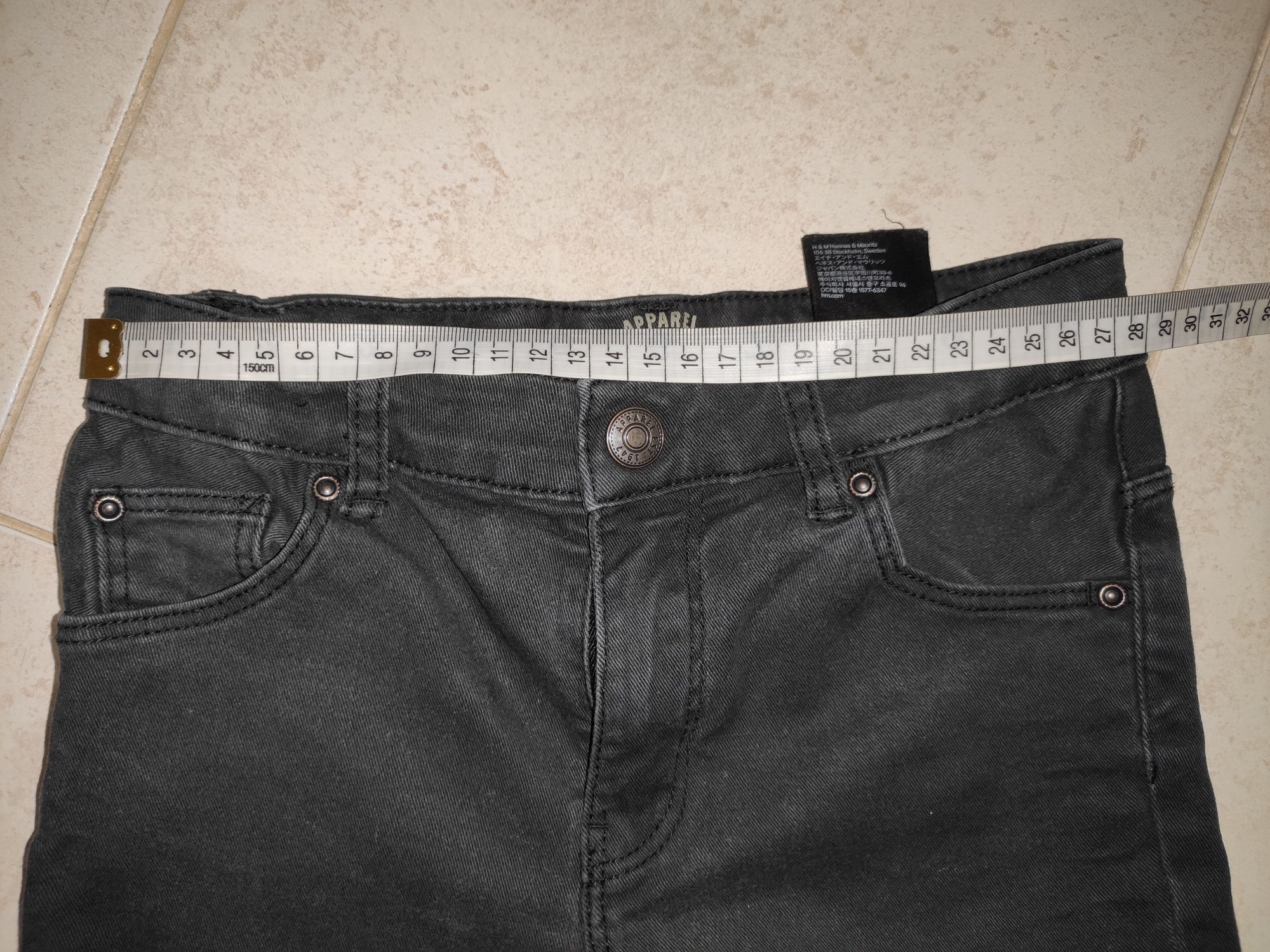 Jeansy chłopięce slim fit 122 czarne H&M