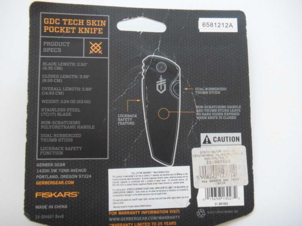 Nóż składany GERBER GDC Tech Skin