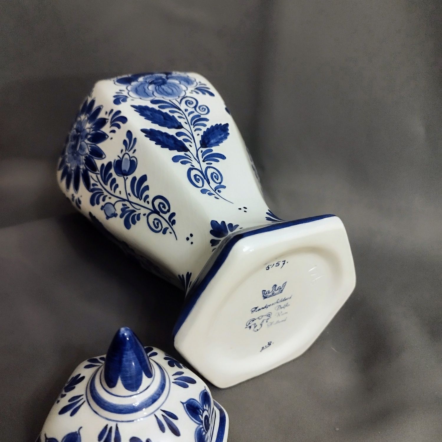 Amfora Porcelana Holenderska Delft Vintage