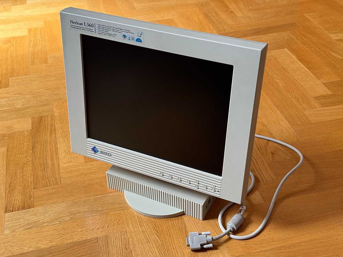 EIZO FlexScan L360 Color LCD Monitor Desktop Stand 15" dual