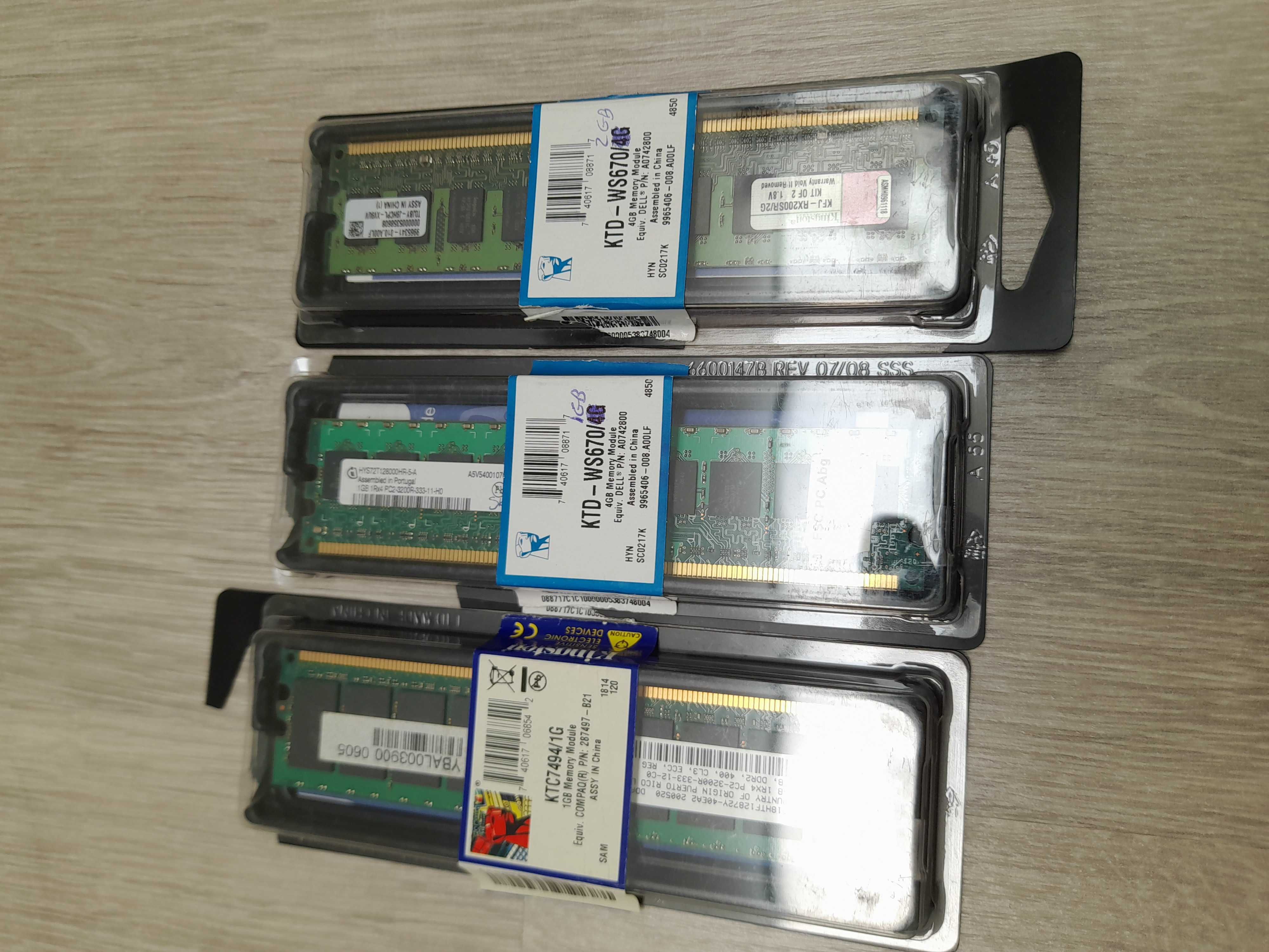 MEMÓRIAS RAM - pack de 3 (4Gb) – Só 10 eur