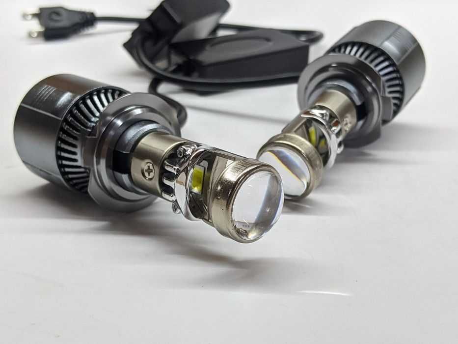 Авто лампа H7 н7 bi led линзи A80 6000K 30000Lm (цена за 2шт)