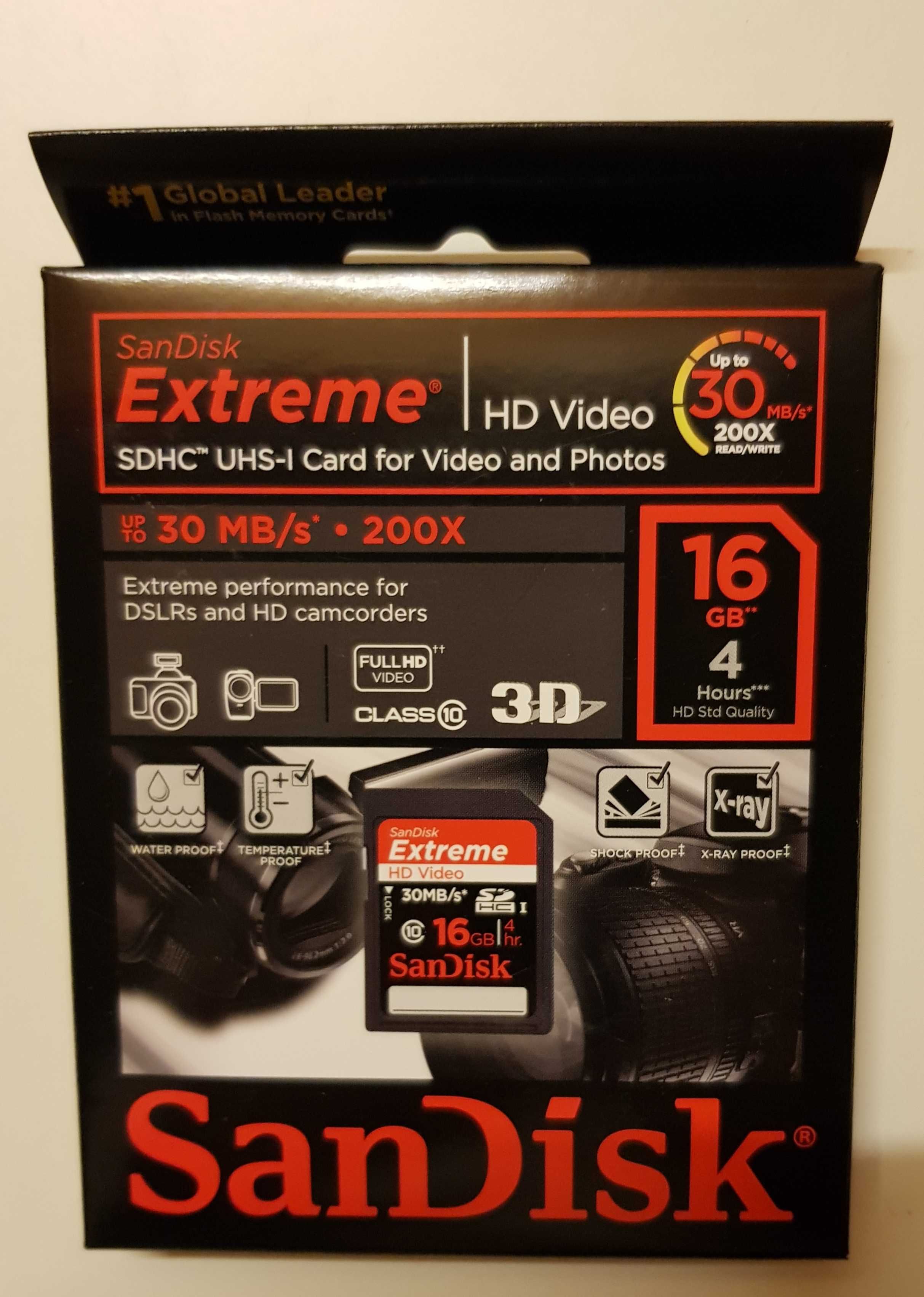 Karta pamięci 16 GB Full HD Class 10 wideo
