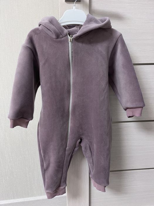 Велюровий теплий комбінезон 86 р