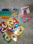 Пружинка радуга, попит, карточки пазл happy meal, одним лотом