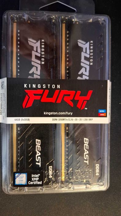 Kingston FURY 64GB (2x32GB) 3200MHz CL16 Beast Black