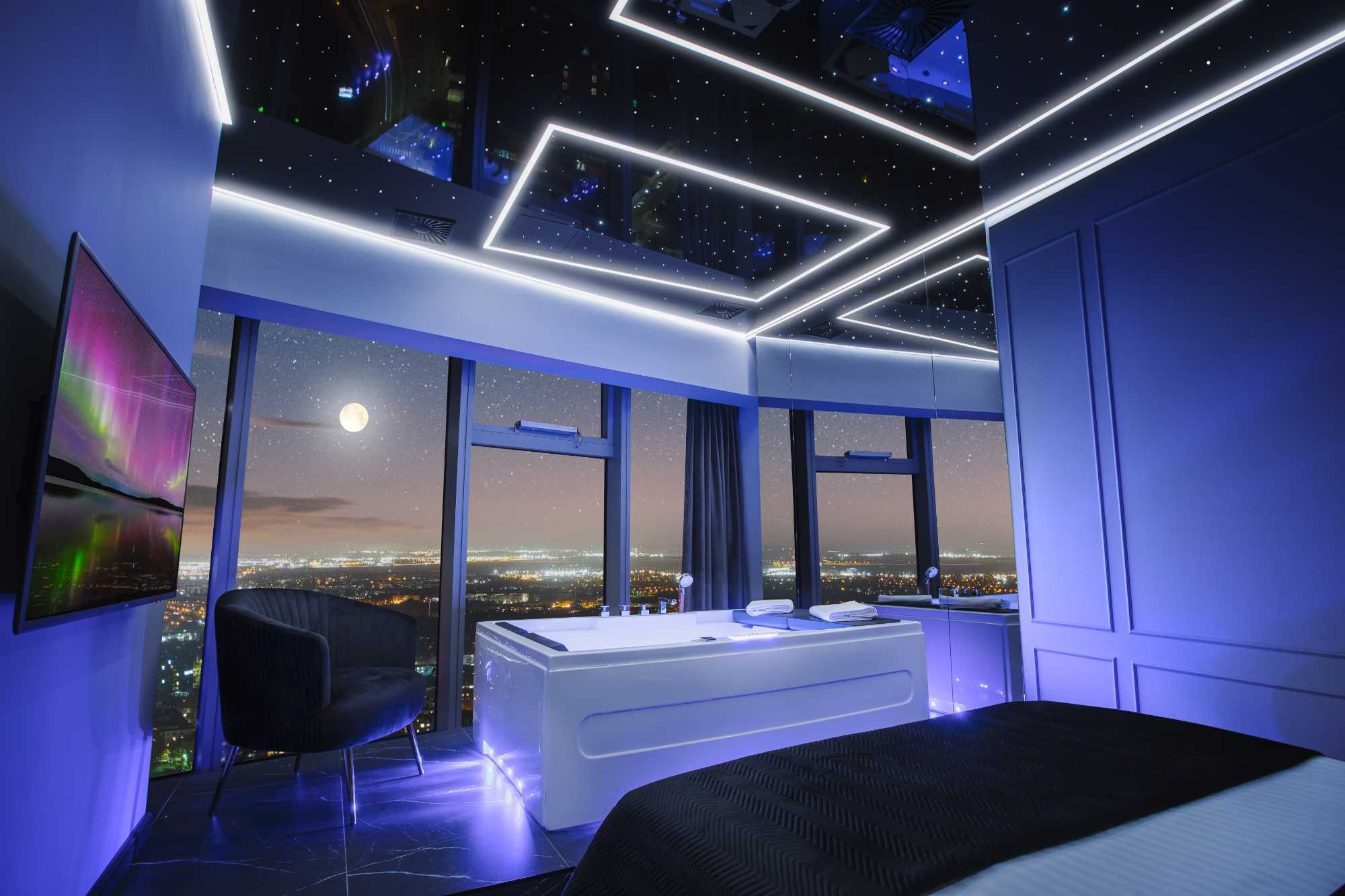 Luksusowy apartament z jacuzzi w Sky Tower