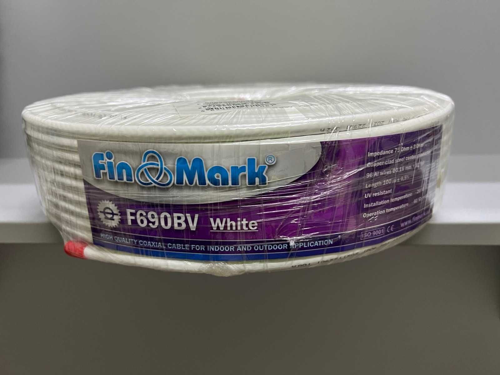 Коаксиальный кабель FinMark F690BV 100 м white НОВЫЙ!