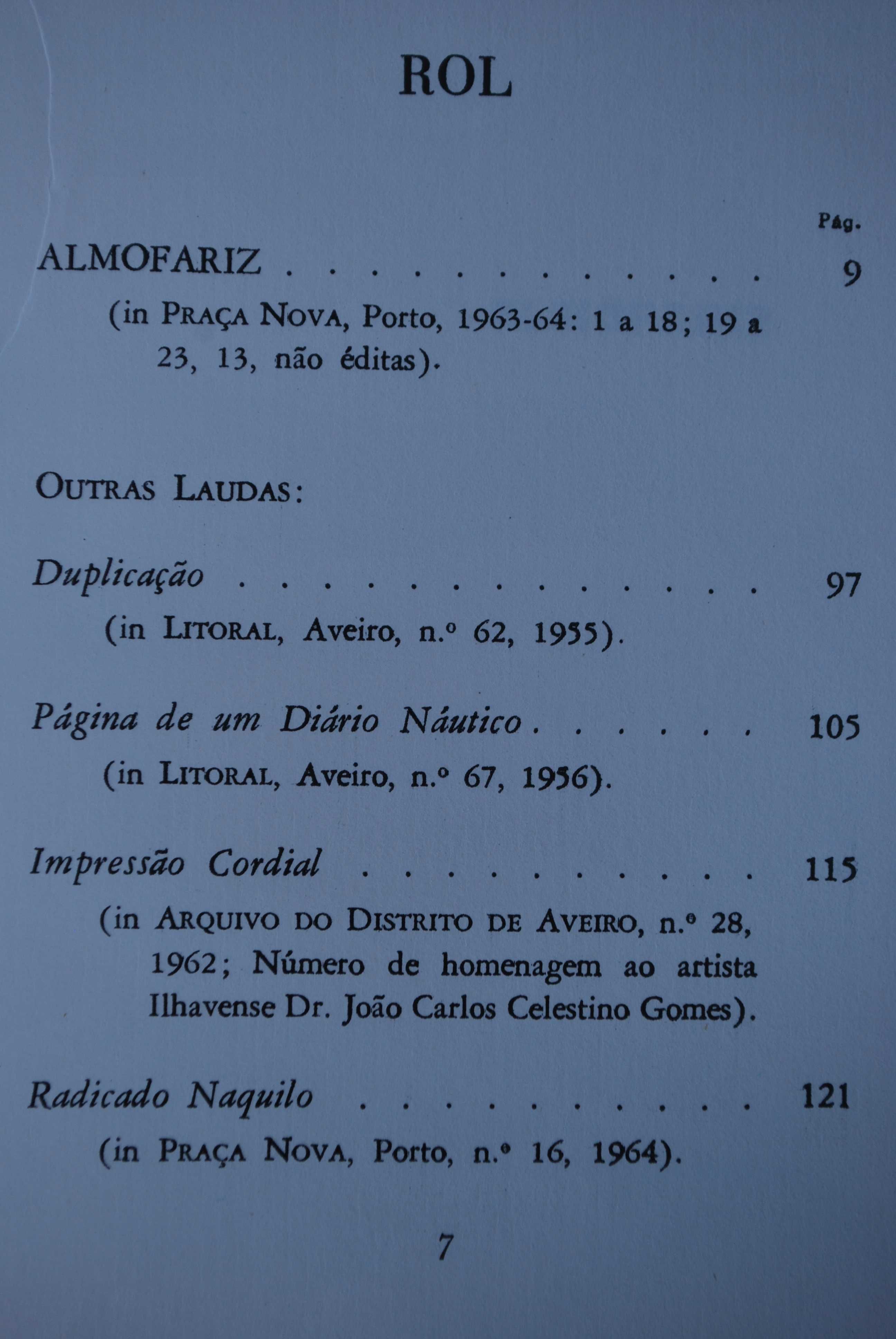 Almofariz e Outras Laudas de Fernando Magano - 1 Edição Ano 1965