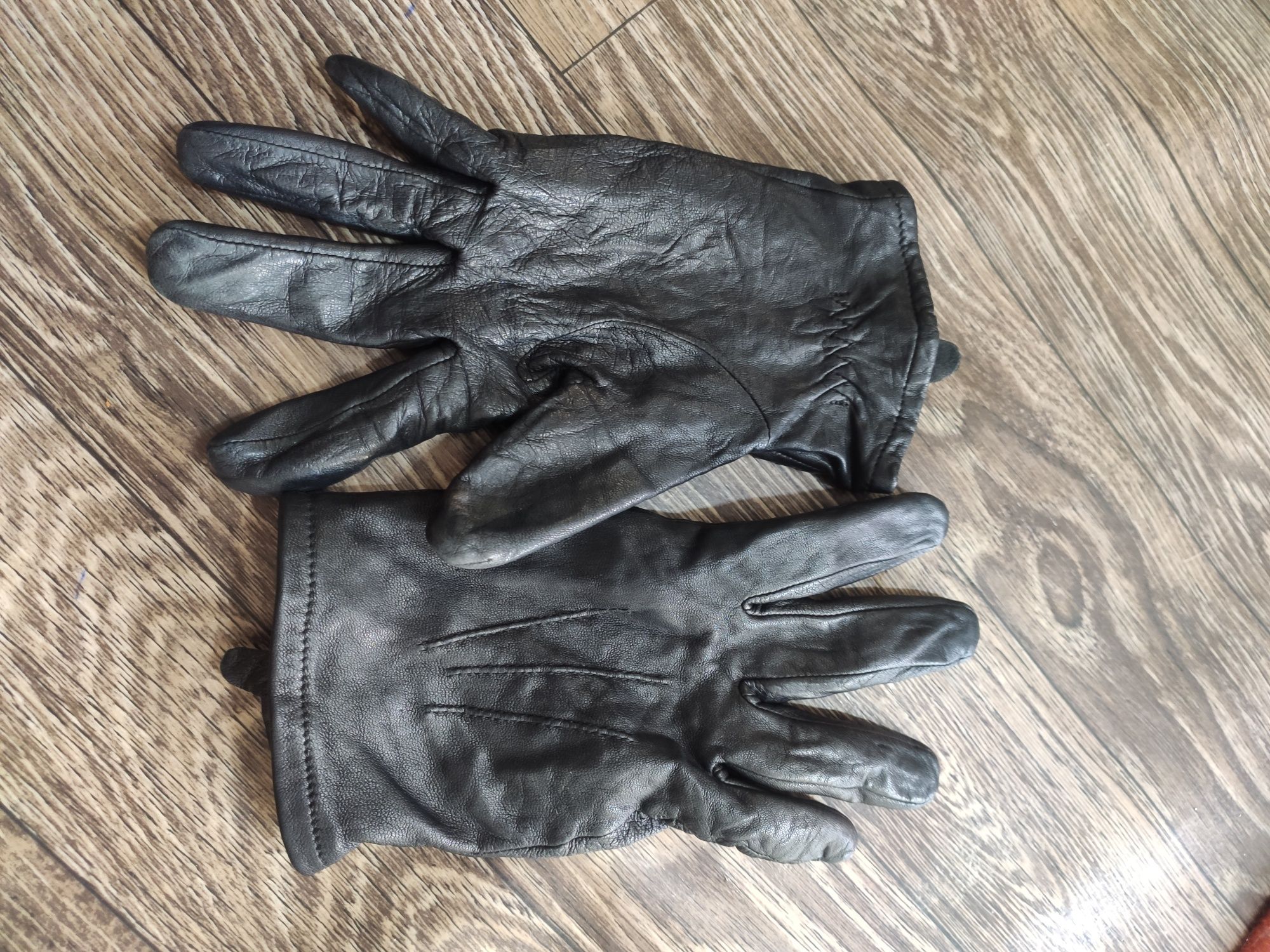 Кожаные перчатки теплые,  4 пары