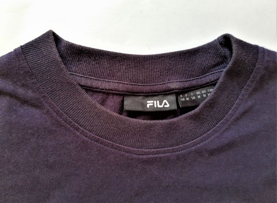 Fila T-shirt Koszulka Męska Granatowa Logo 100% Bawełna