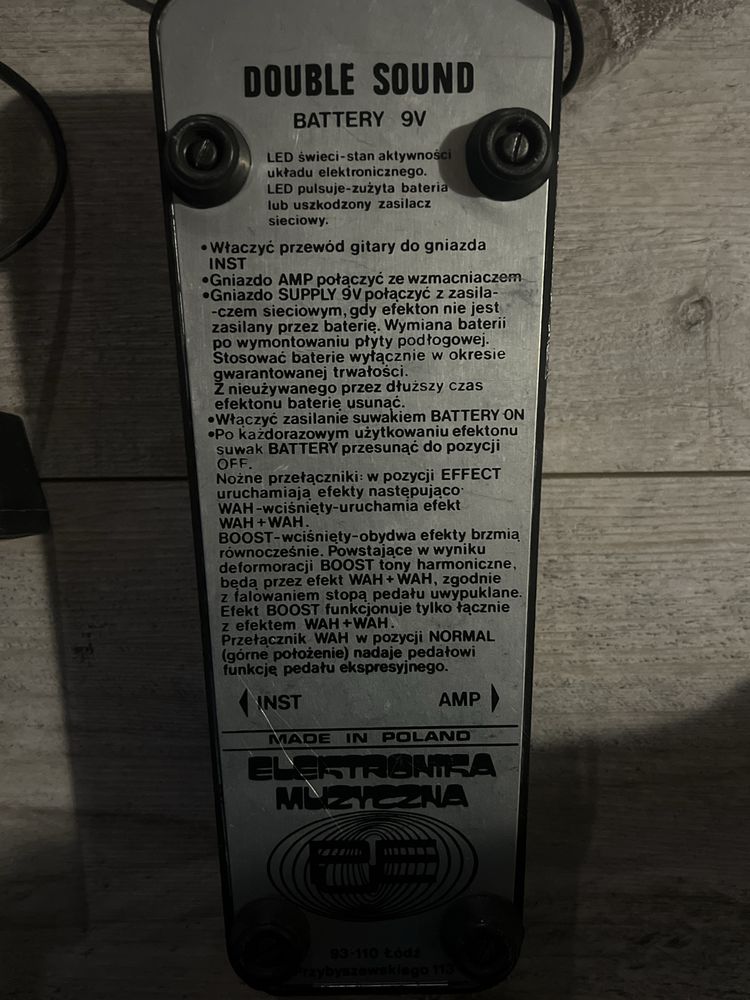 Double sound elektronika muzyczna stary efekt gitarowy Pl