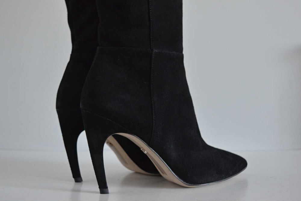 Kozaki ZAMSZOWE na szpilce Sam Edelman Fraya na okres PRZEJŚCIOWY 40