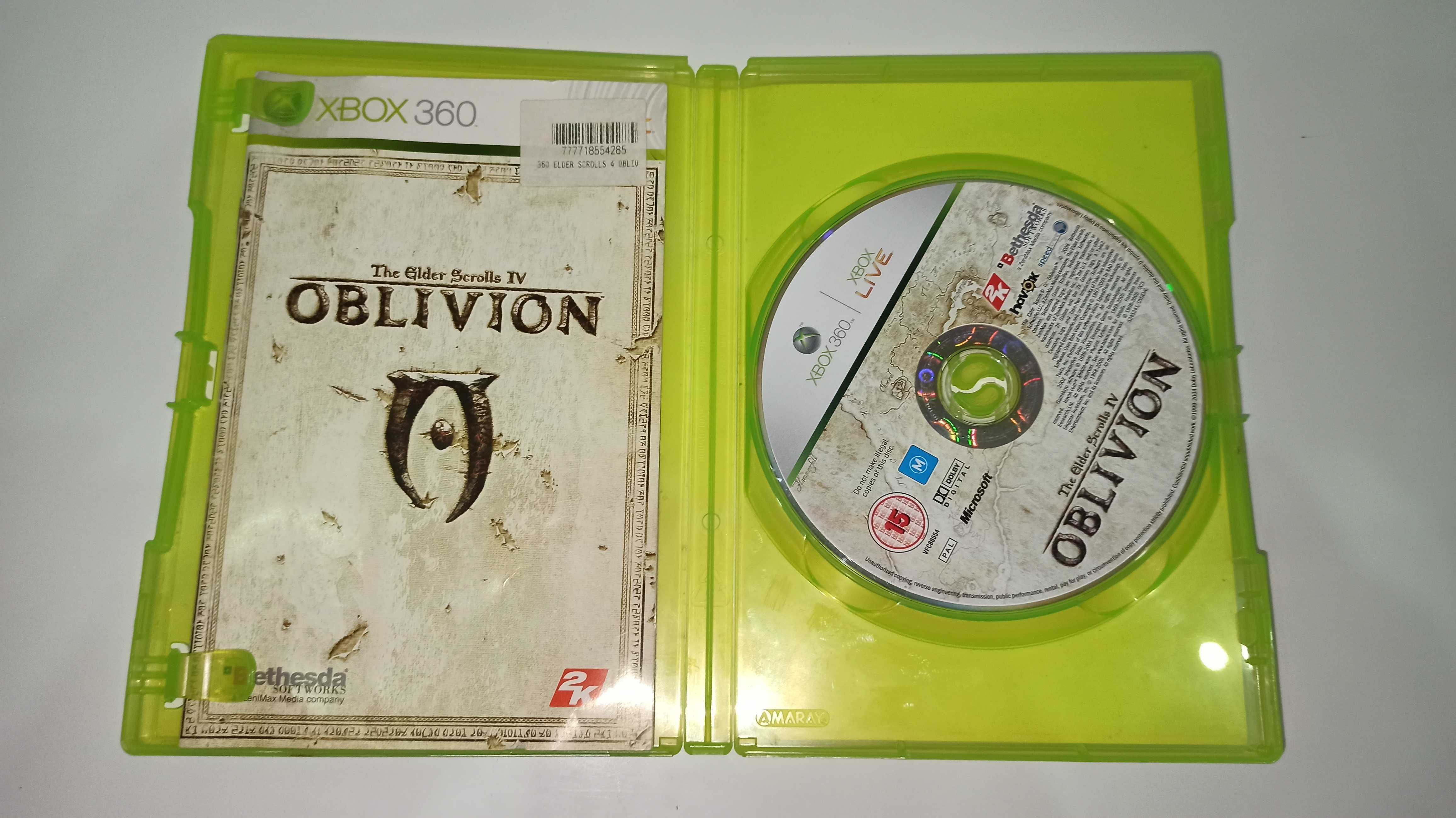xbox 360 THE ELDER SCROLLS OBLIVION gra RPG, rycerze, smoki fabuła v1