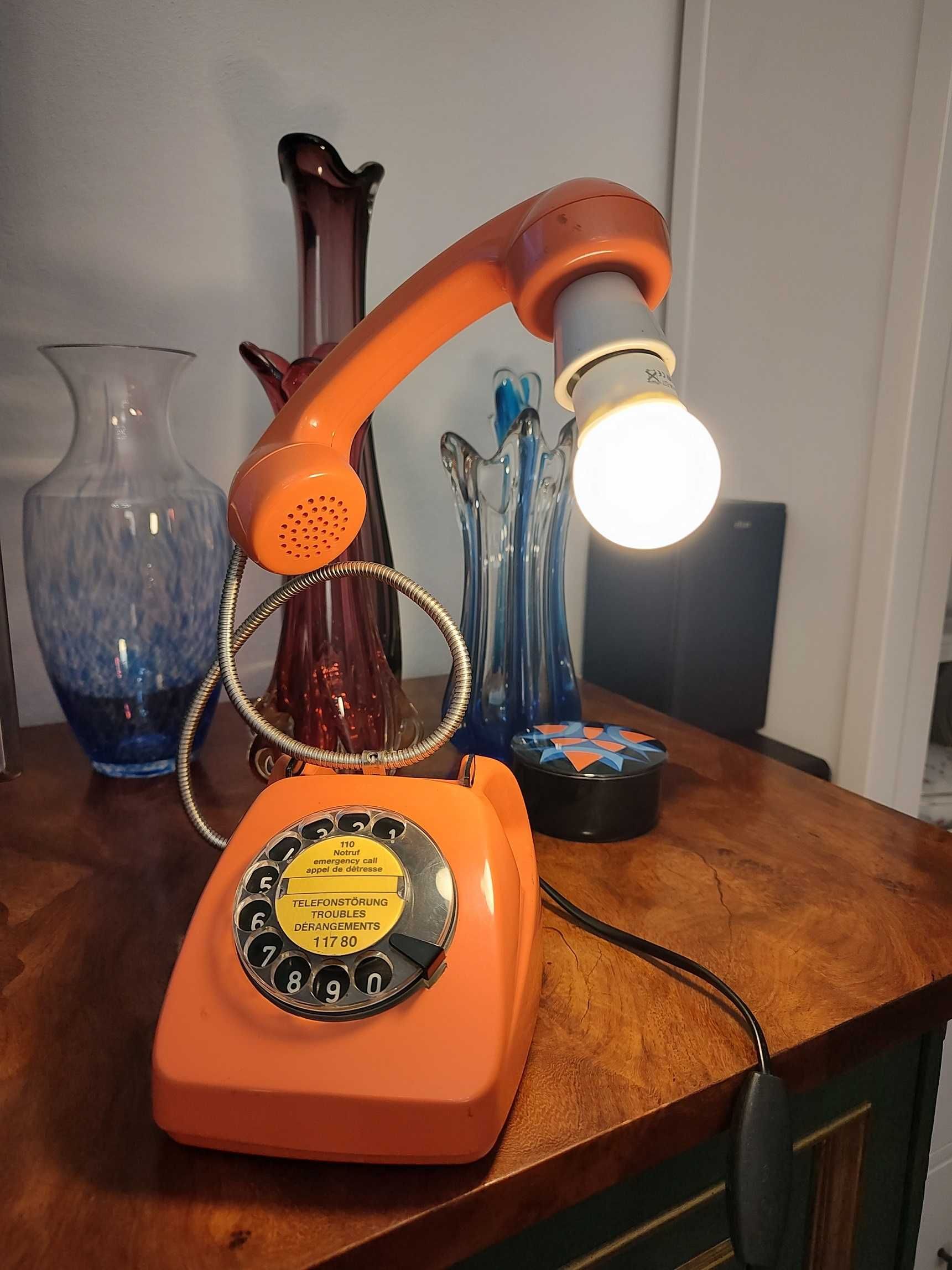 Lampka telefon, retro, vintage, do wystroju