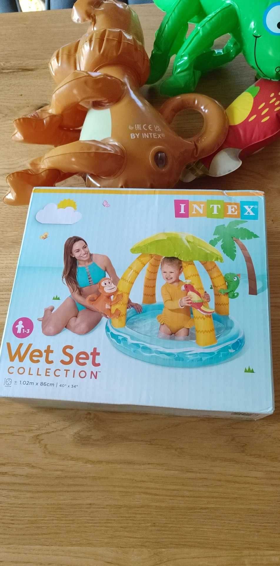 Basen dmuchany okrągły brodzik bezludna wyspa tropikalna Intex 102cm