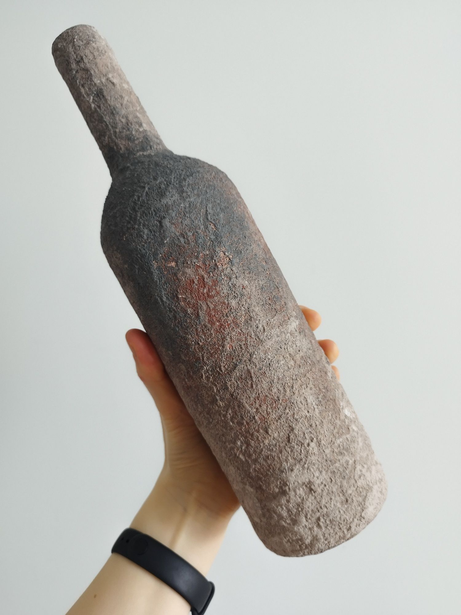 Пляшка зістарена під камінь ваза wabi sabi cotegecore rustic