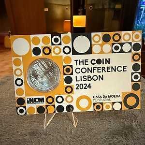 Cartão com moeda de 7,5€ "THE COIN CONFERENCE LISBON" 2024