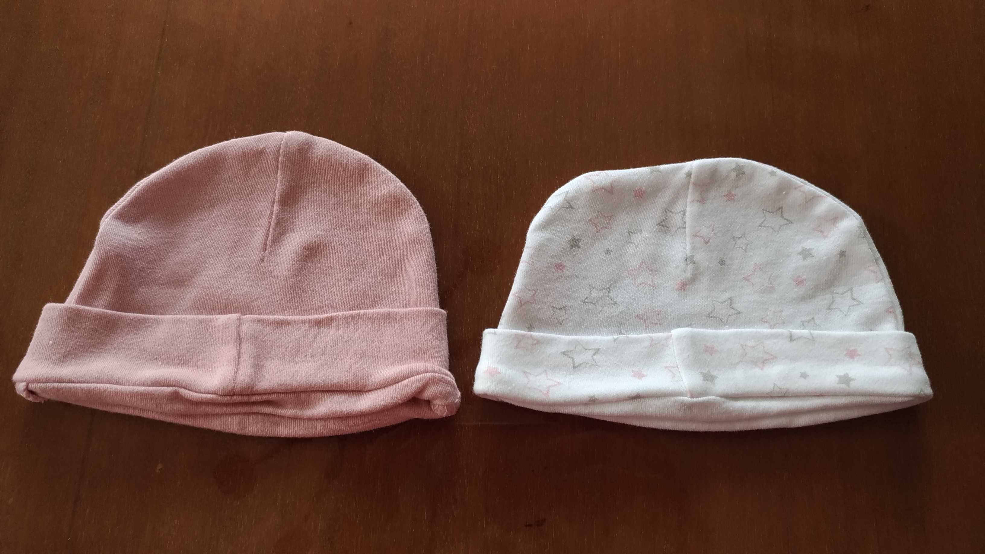 Bawełniane czapeczki niemowlece rozmiar 62 +niedrapki