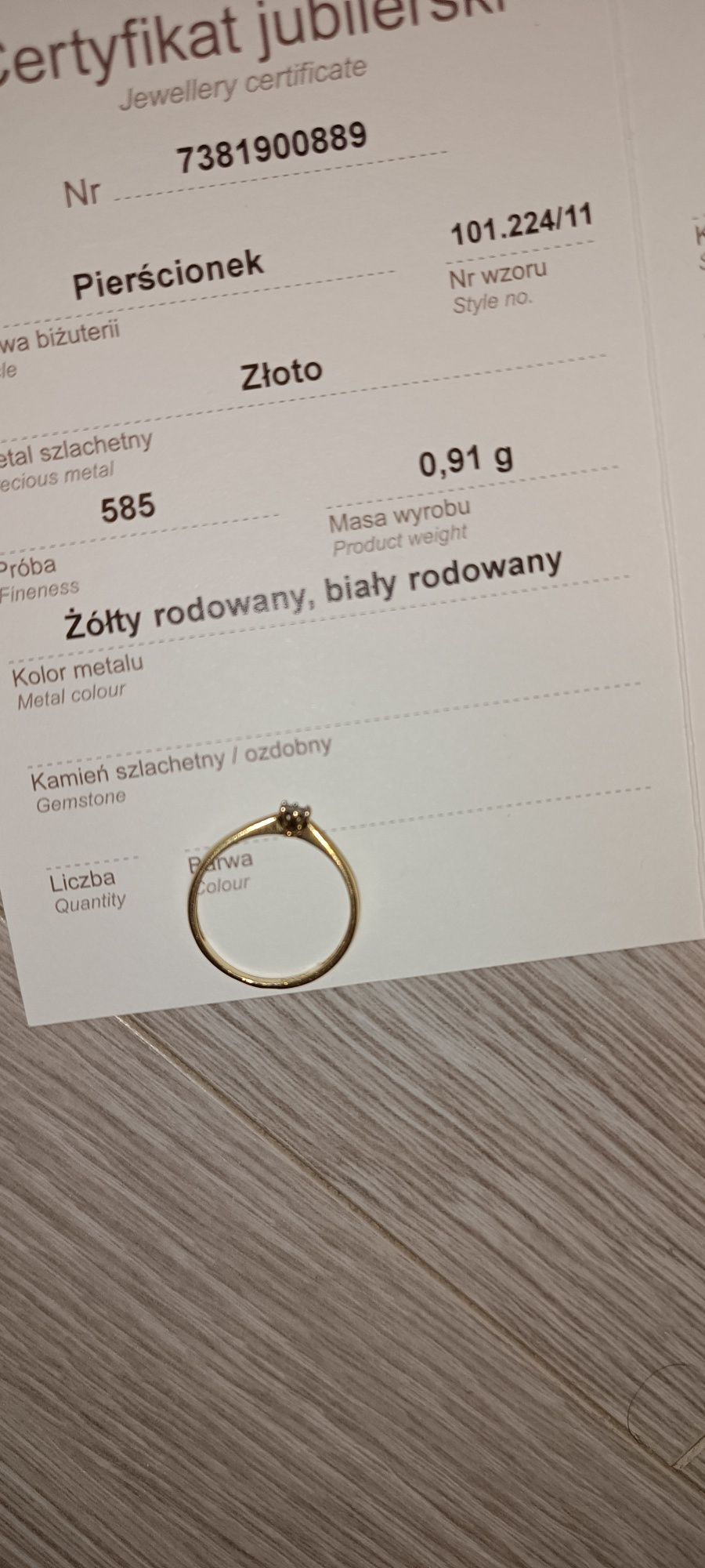 Pierścionek Apart rozmiar 11