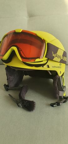 Kask narciarski z goglami