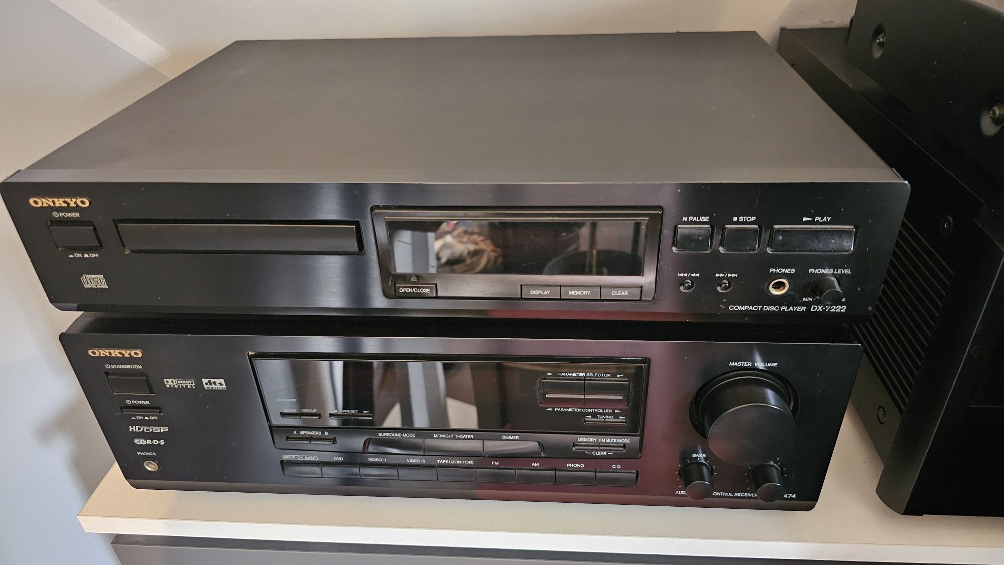 ONKYO model TX-DS 474 z pilotem, cd dx 7222
