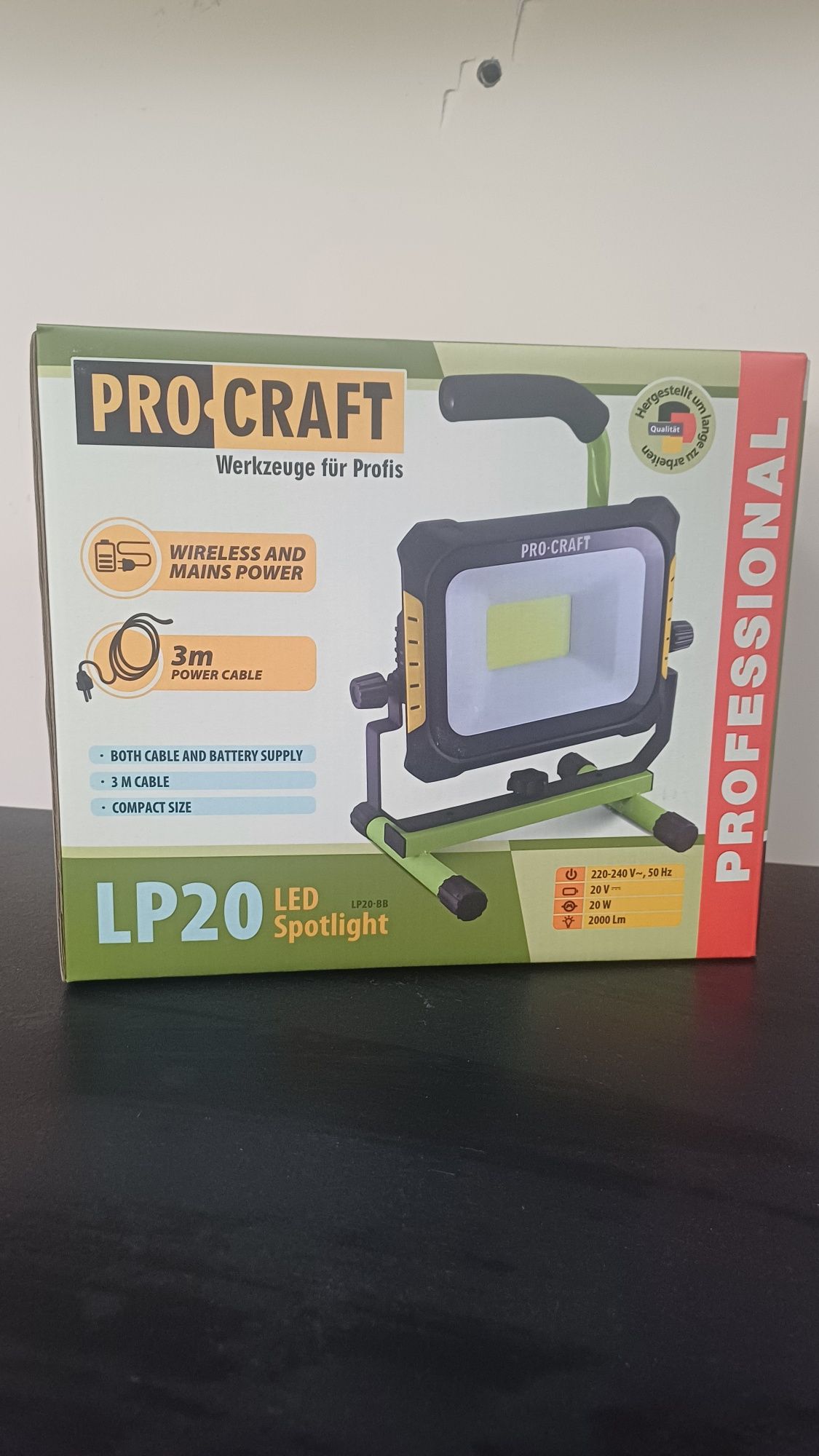 Акумуляторний ліхтар Procraft LP20 (без АКБ і ЗП)