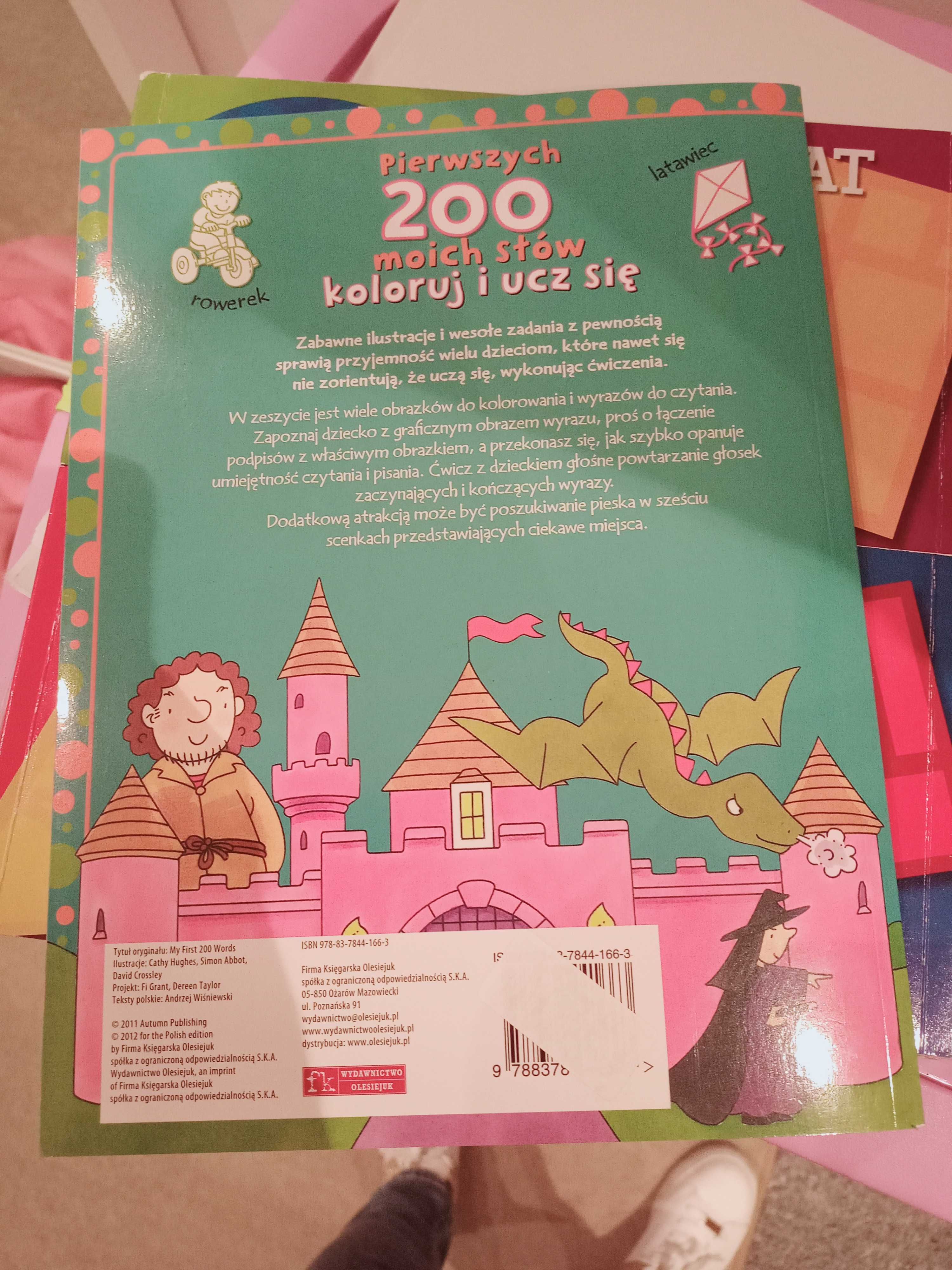 200 pierwszych słów ucz się i koloruj - Nowa
