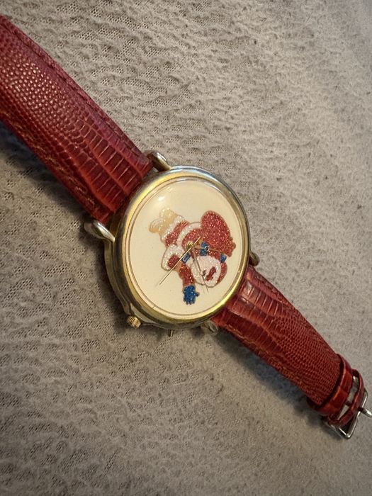 Stary zegarek swiateczny na rękę, vintage