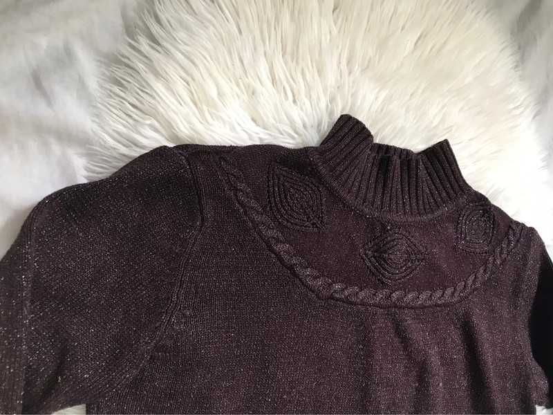 Camisola de malha com brilhantes 80% Lã - 10% Caxemira - 10% Elastano