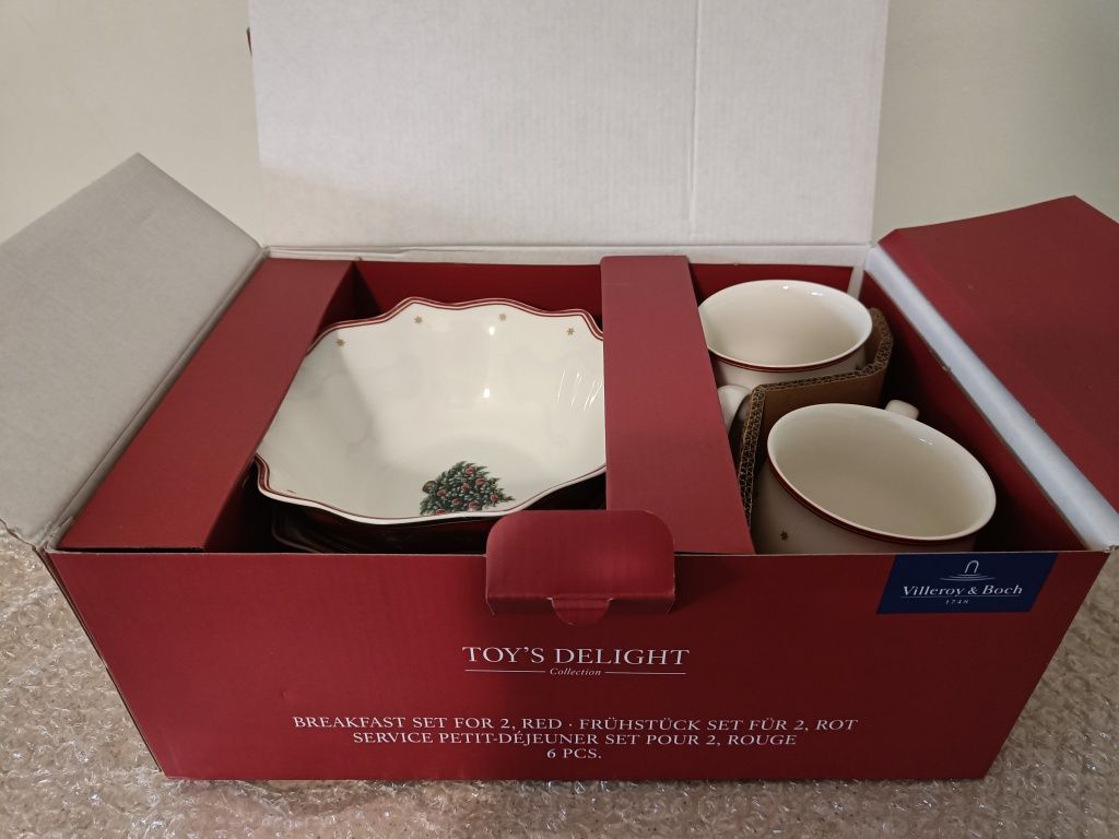 Zestaw śniadaniowy Villeroy & Boch Toy's Delight 6 el. świąteczny