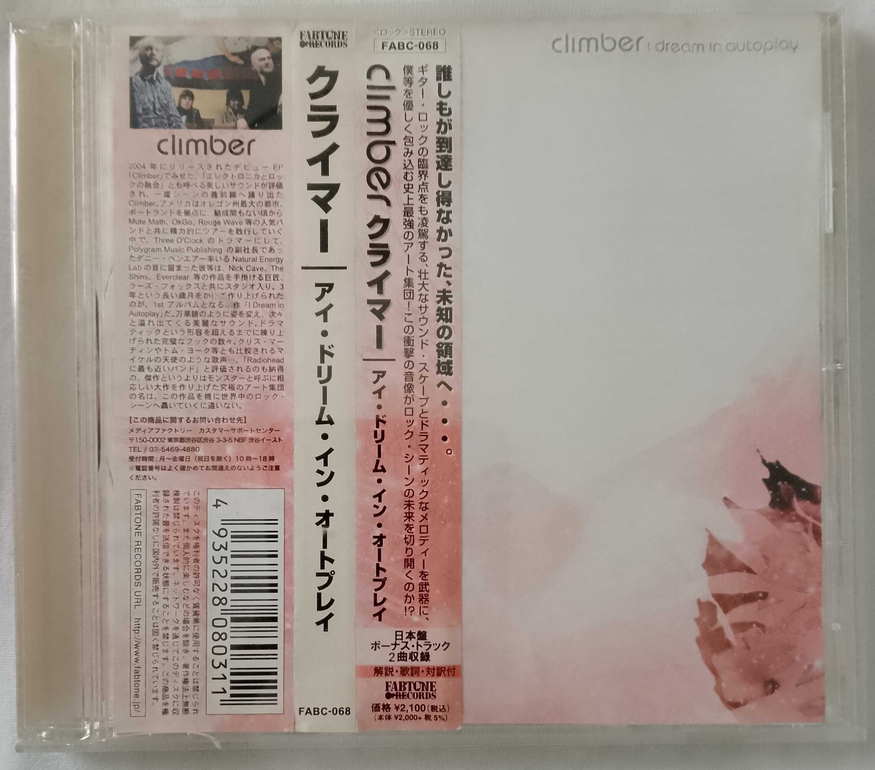 CD Climber – I Dream In Autoplay (2008, Fabtone  FABC-068, OBI, Japan)