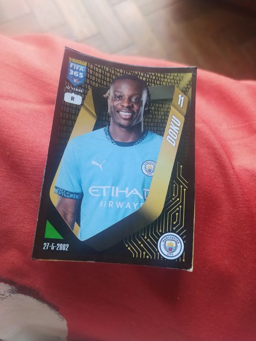 Doku Manchester city Panini cromo recuperado