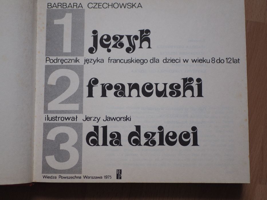 Barbara Czechowska, Język francuski dla dzieci 1975, 3 w 1