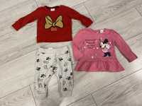 Zestaw dla dziewczynki 74 cm Myszka Minnie tunika bluza spodnie F&F