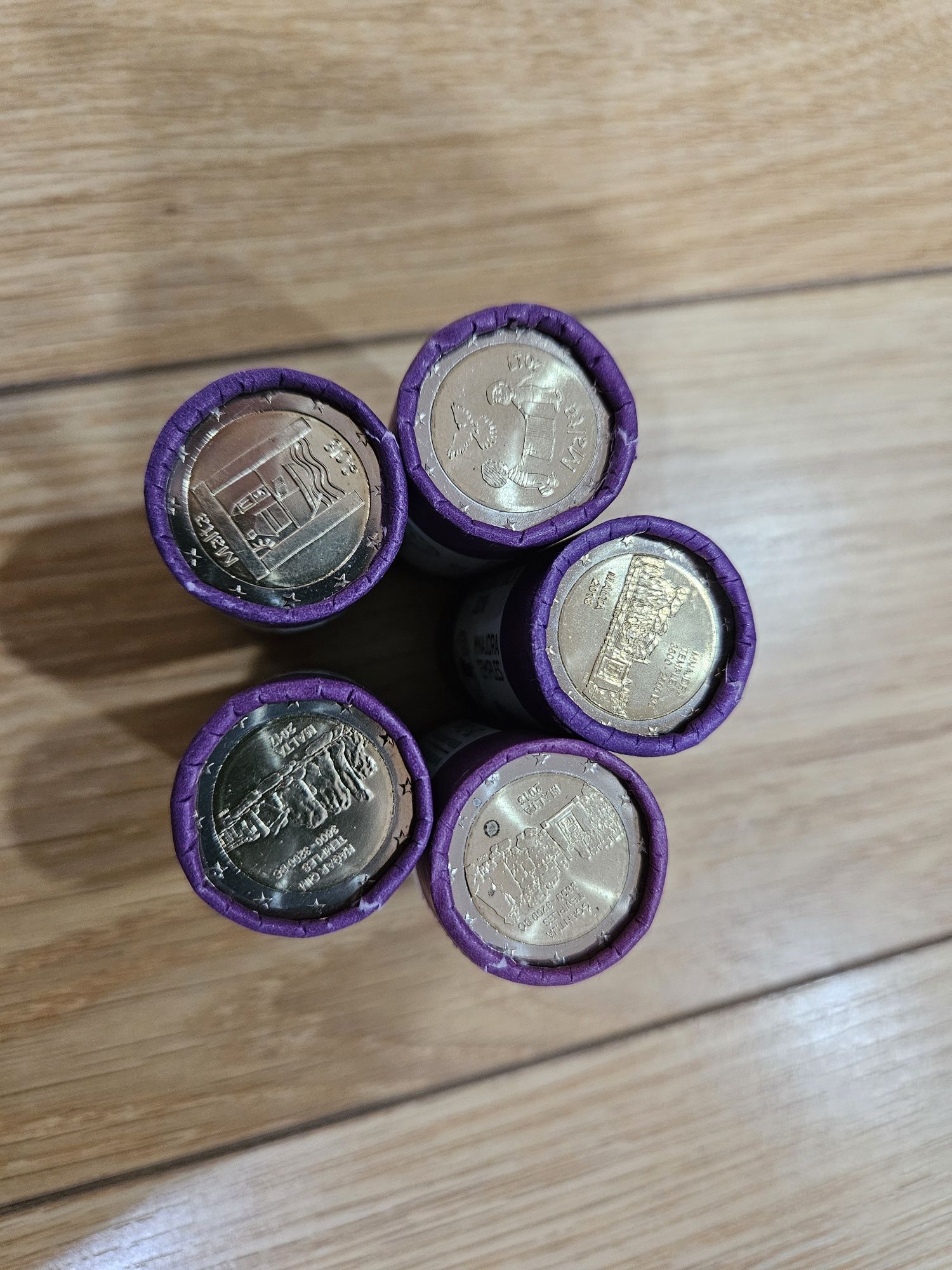 Rolos de moedas 2 euros MALTA novas UNC