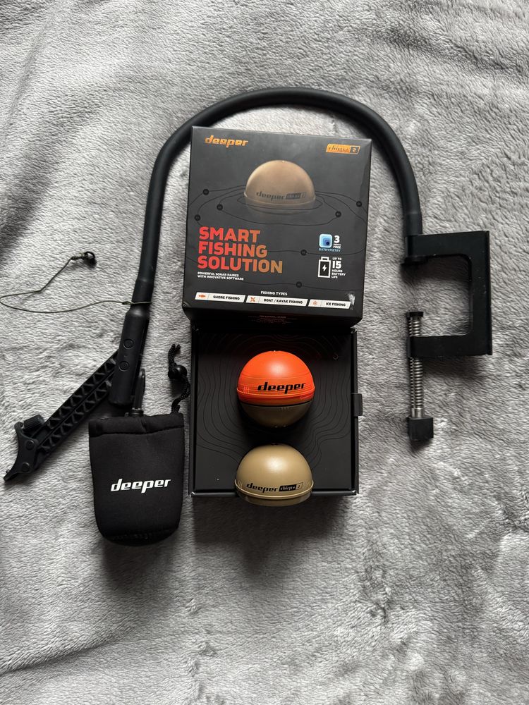 Echosonda deeper chirp+ 2 i flexible arm mount.