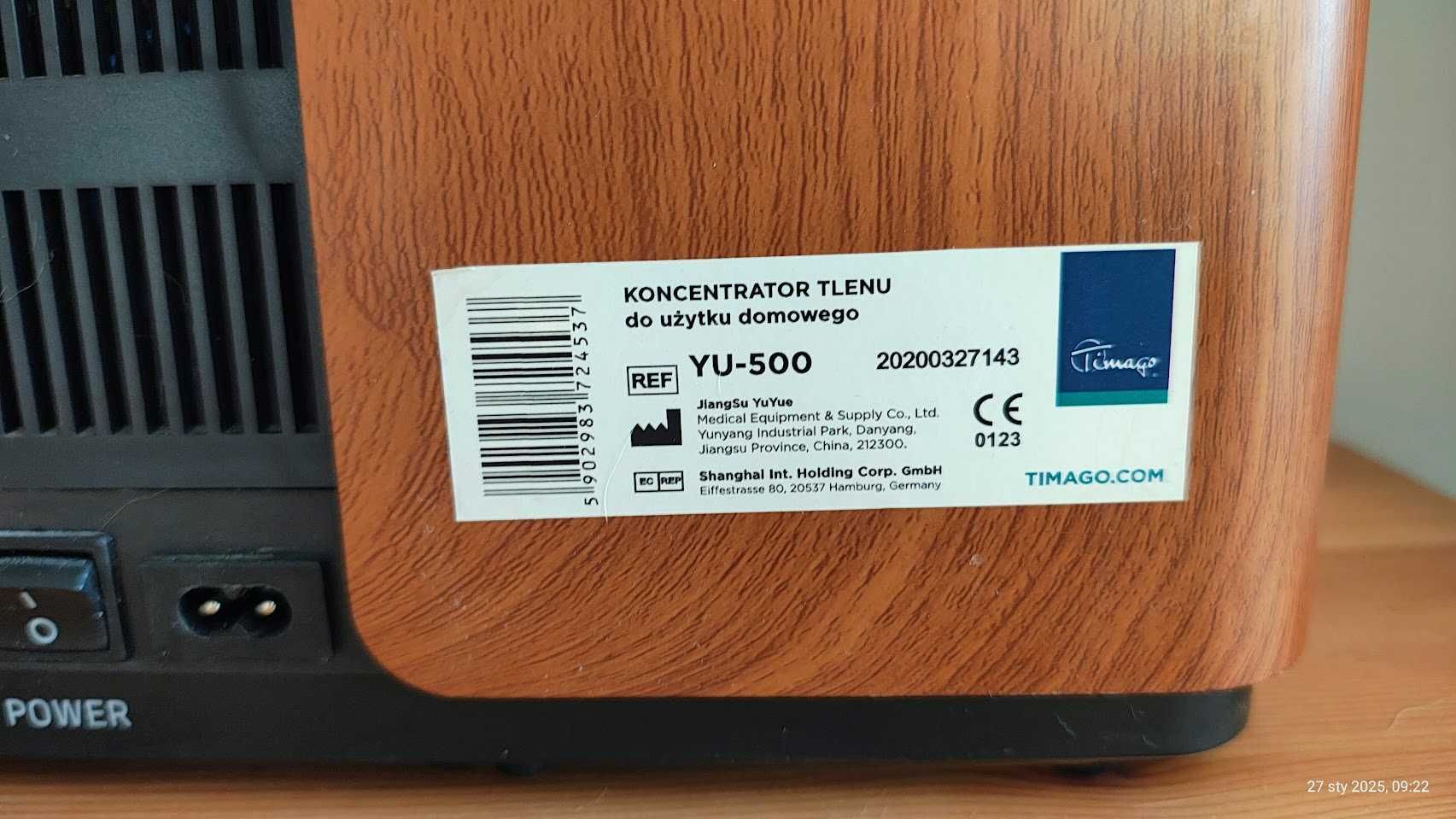 koncentrator tlenu yuwell yu 500 jak nowy, nigdy nie używany, Okazja