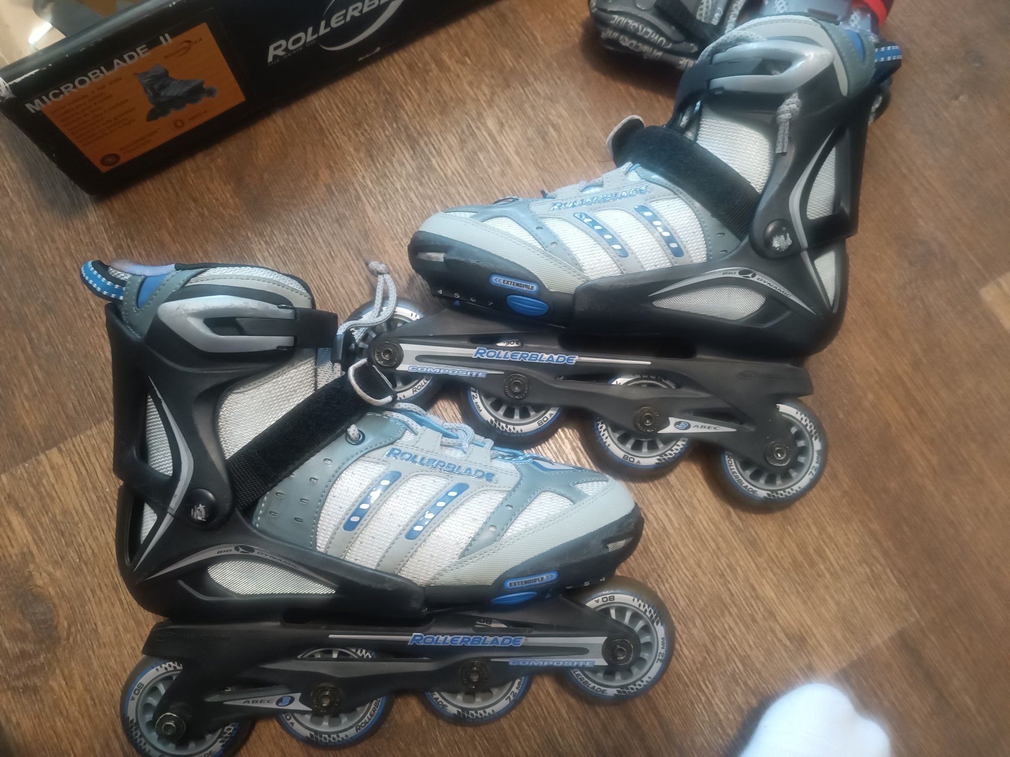 Ролики Rollerblade 2 (22.5 см - 25.5 см) + защита для кистей