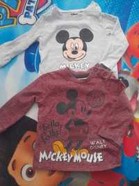 Bluzeczki Mickey Mause Disney rozm 62-68cm