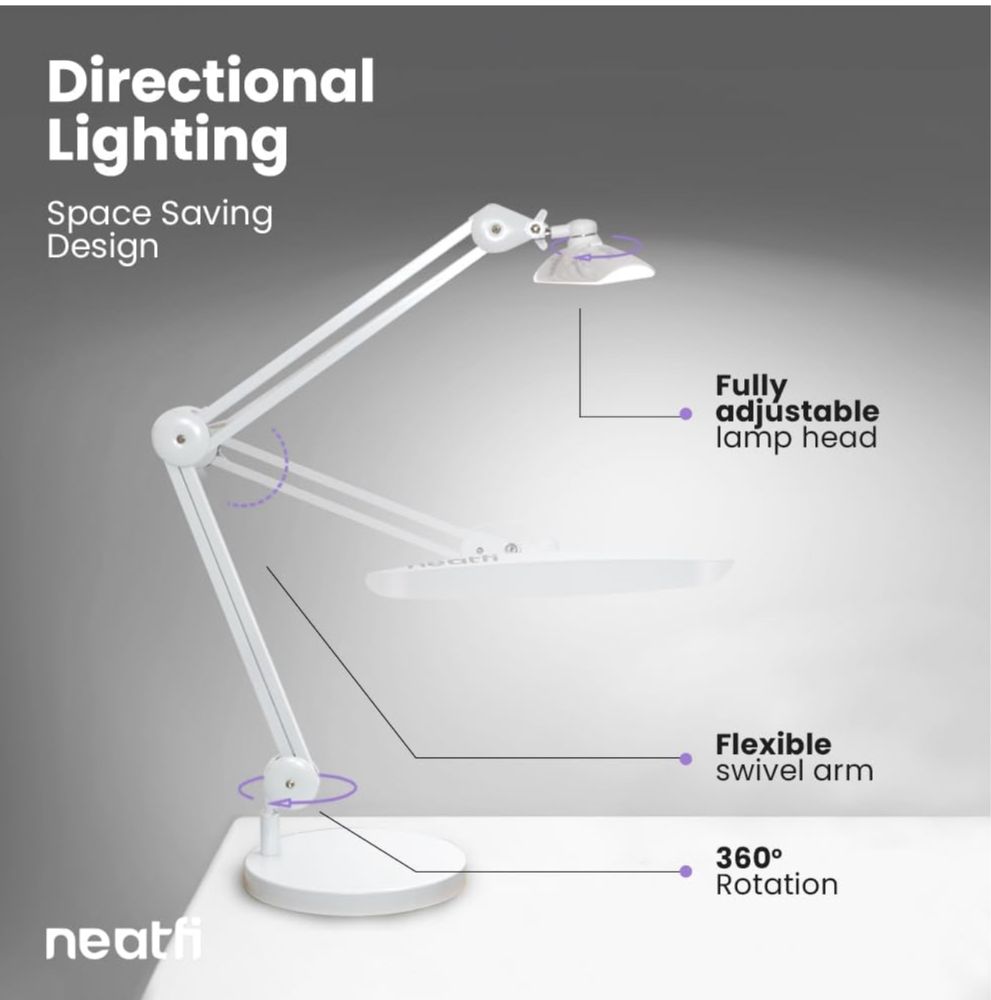 Neatfi Lampa stołowa LED XL 2,200 lumenów, 24 W