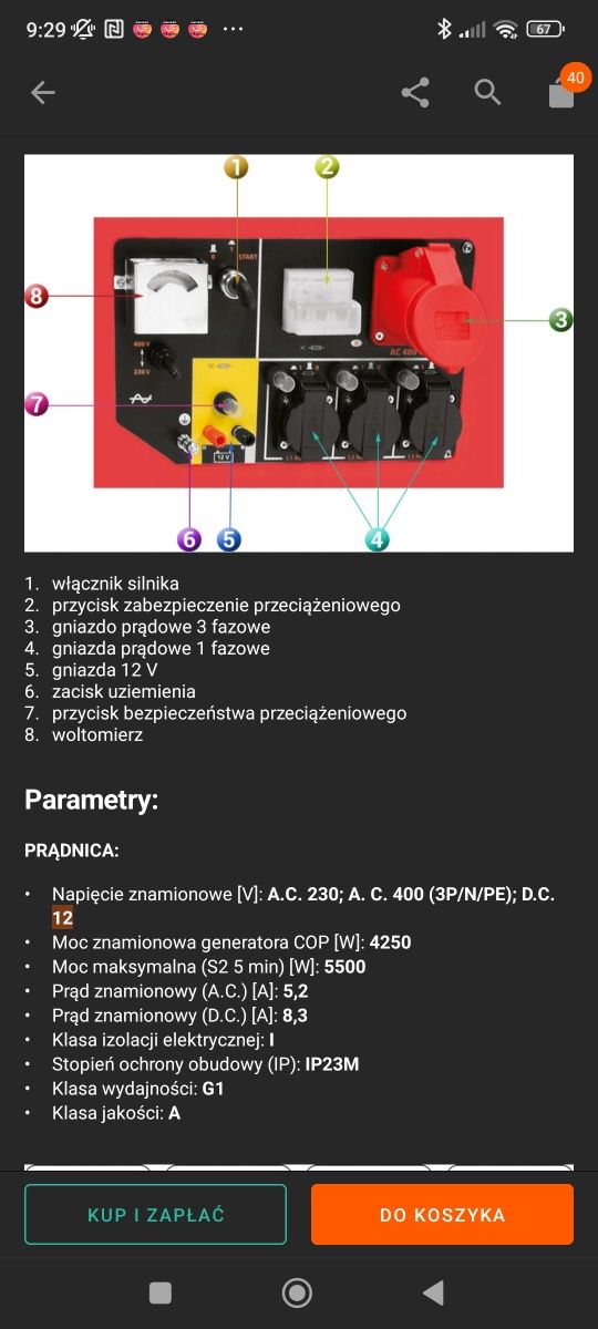 agregat prądotwórczy yato yt85460 trzy trójfazowy